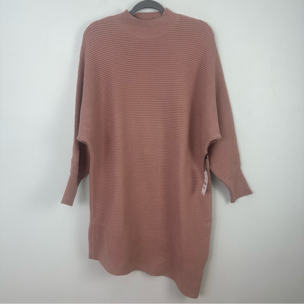 Dex Plus Dia & Co Pink-Mauve Long Sleeve Knit Sweater Dress Size X (14/16) NWT